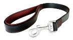 Red-Black & Navy-Black Quality Leather Dog Leads